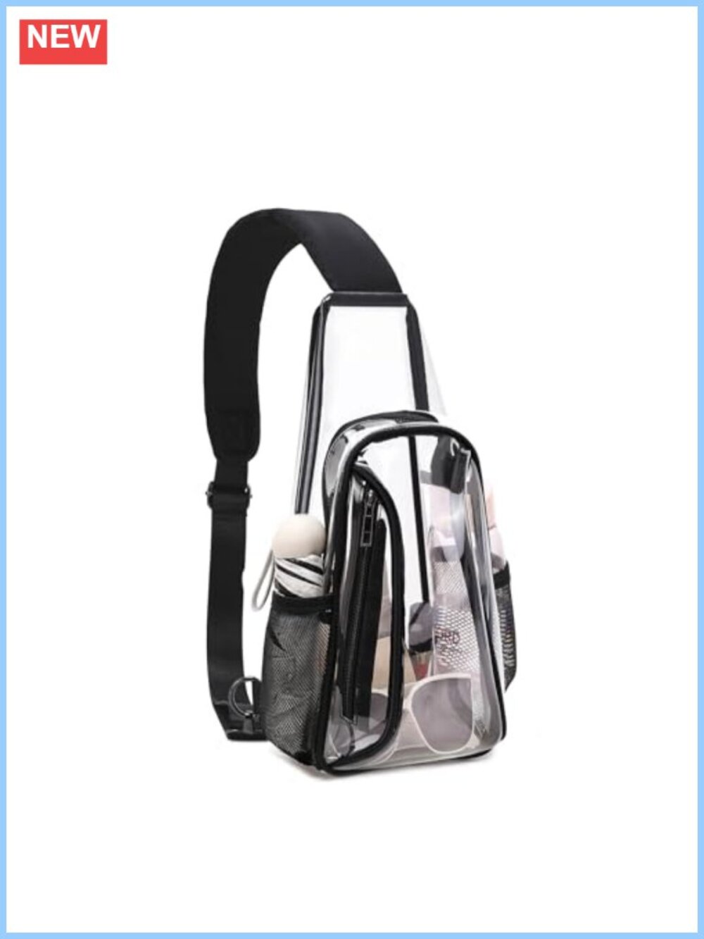 Clear TPU Crossbody Sling Bag Stadium Approved Waterproof Chest Pack